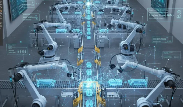 ساخت دوقلوی دیجیتال (Digital Twin) یک خط تولید کارخانه در کتیا.